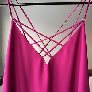 Express magenta strappy tank. Very good condition!